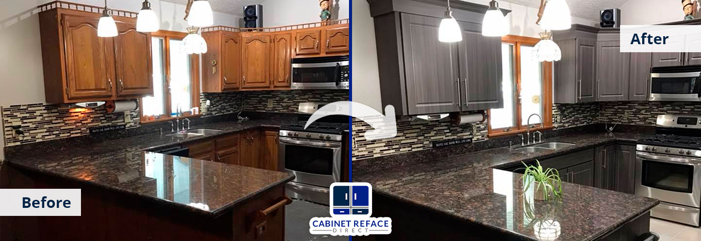 Homestead Cabinet Refacing Before and After With Wooden Cabinets Turning to White Modern Cabinets